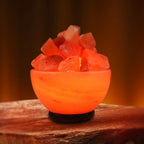 Spantik Himalayan Fire Bowl Salt Lamp with Salt Chunks