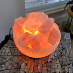 Spantik Himalayan Fire Bowl Salt Lamp with Salt Chunks