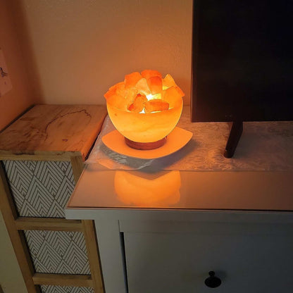 Spantik Himalayan Fire Bowl Salt Lamp with Salt Chunks