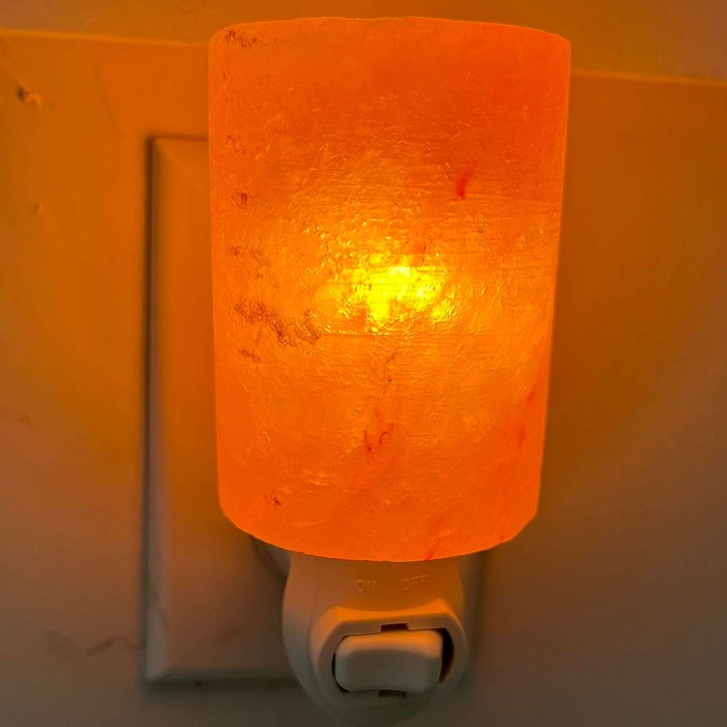 Spantik Himalayan Rock Salt Night Light Cylinder Shape 2 Pack