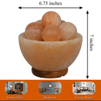 Spantik Himalayan Fire Bowl Salt Lamp with Massage Balls