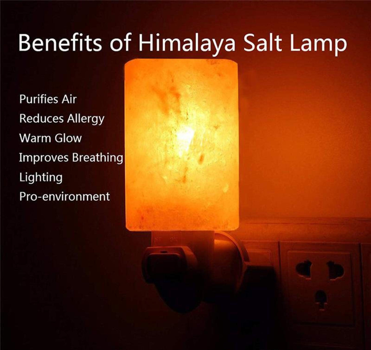 Spantik Himalayan Rock Salt Night Light Cylinder Shape 2 Pack