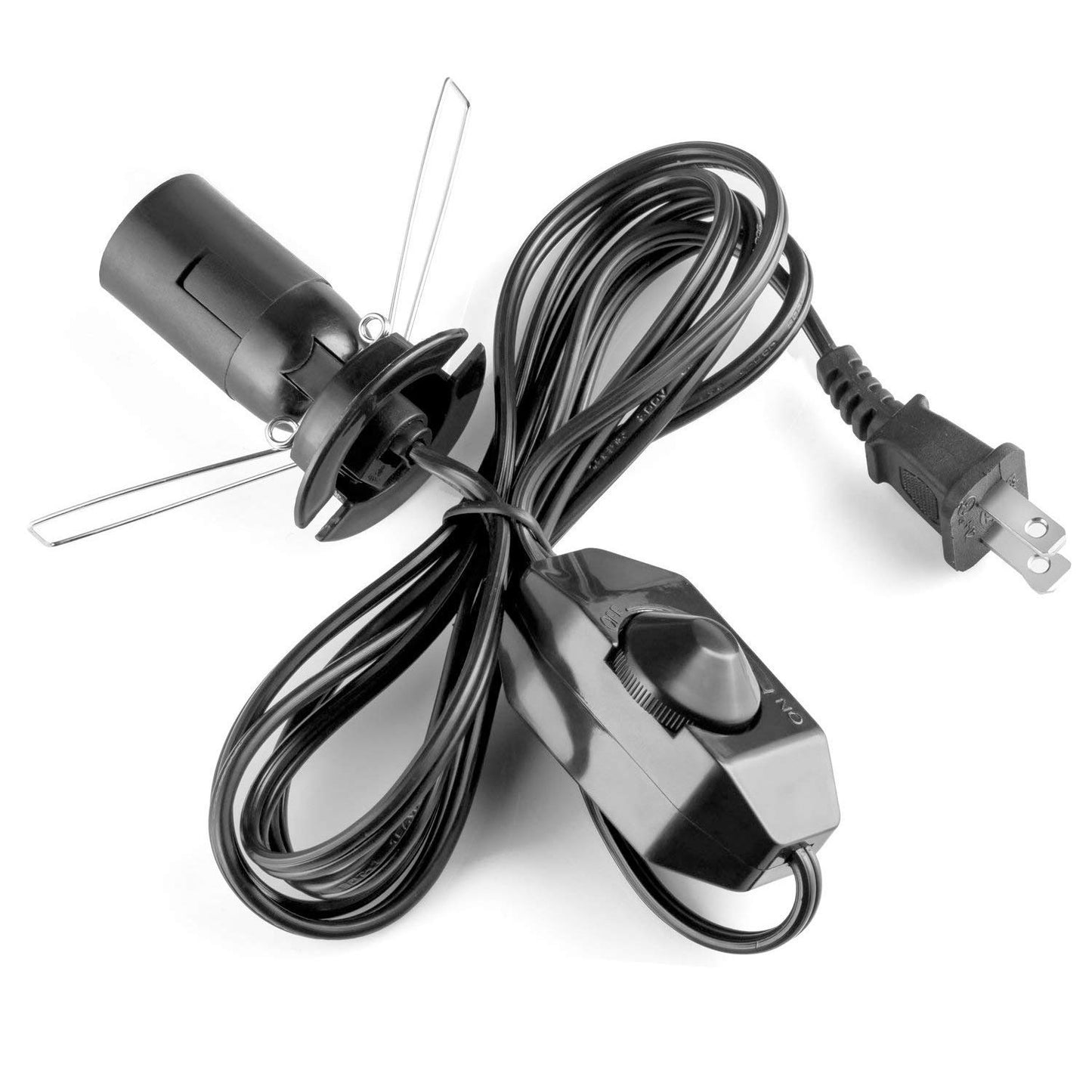 Spantik Salt Lamp Replacement Cord with Dimmer & Bulb – 6ft UL Listed E12 Socket