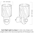 Spantik Himalayan Rock Salt Night Light Cylinder Shape 2 Pack