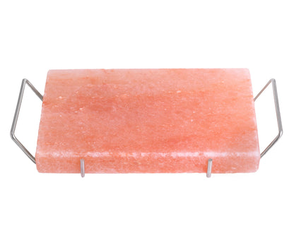 Spantik Himalayan Cooking Salt Block Set with Steel Tray 12x8x1.5