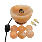 Spantik Himalayan Fire Bowl Salt Lamp with Massage Balls