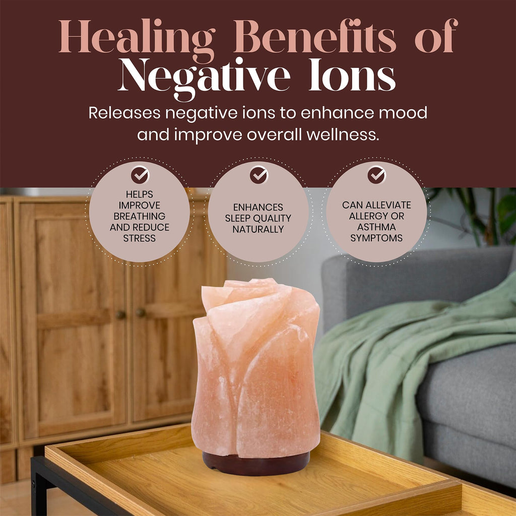 Spantik Himalayan Salt Lamp in Beautiful Tulip Shape – Hand Carved