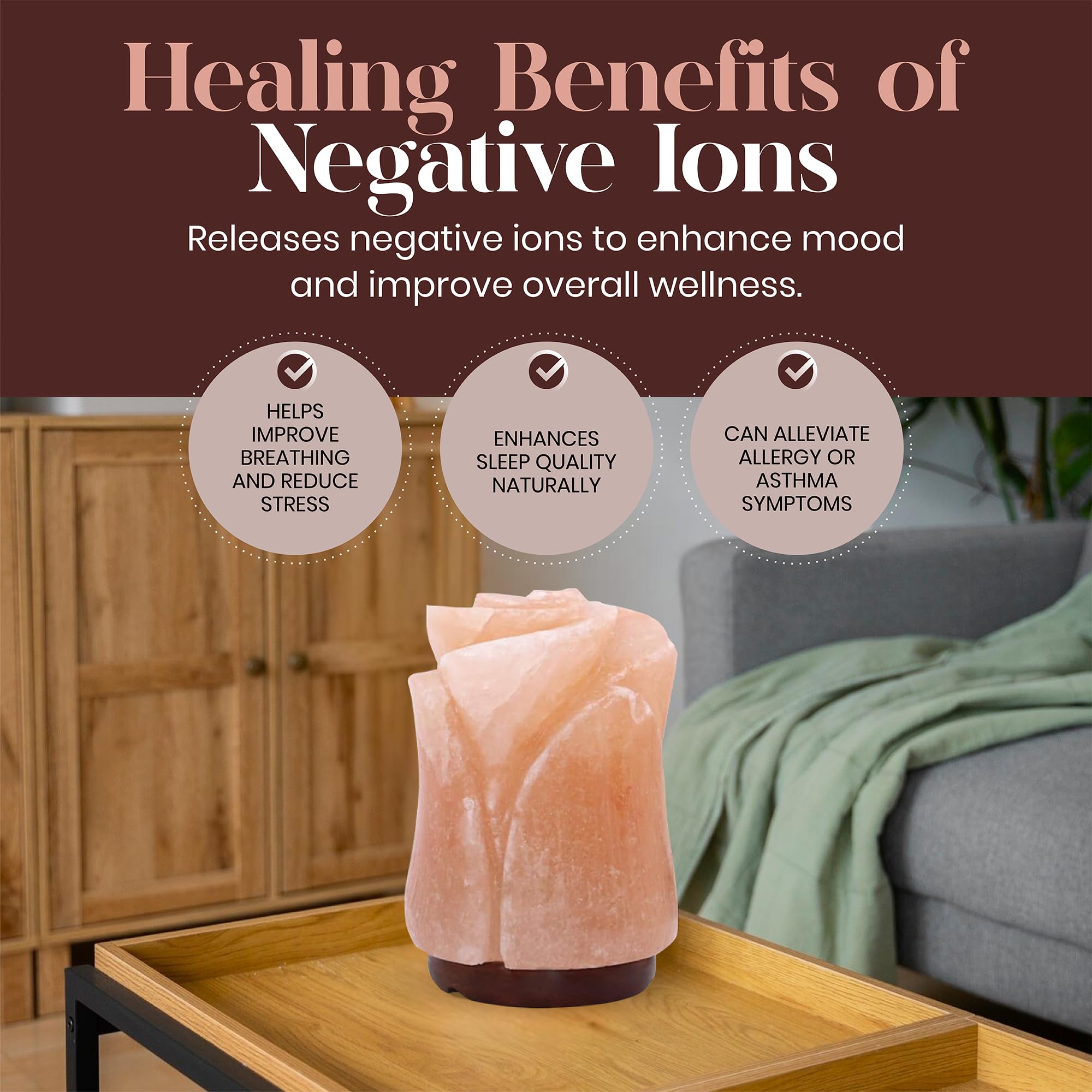 Spantik Himalayan Salt Lamp in Beautiful Tulip Shape – Hand Carved