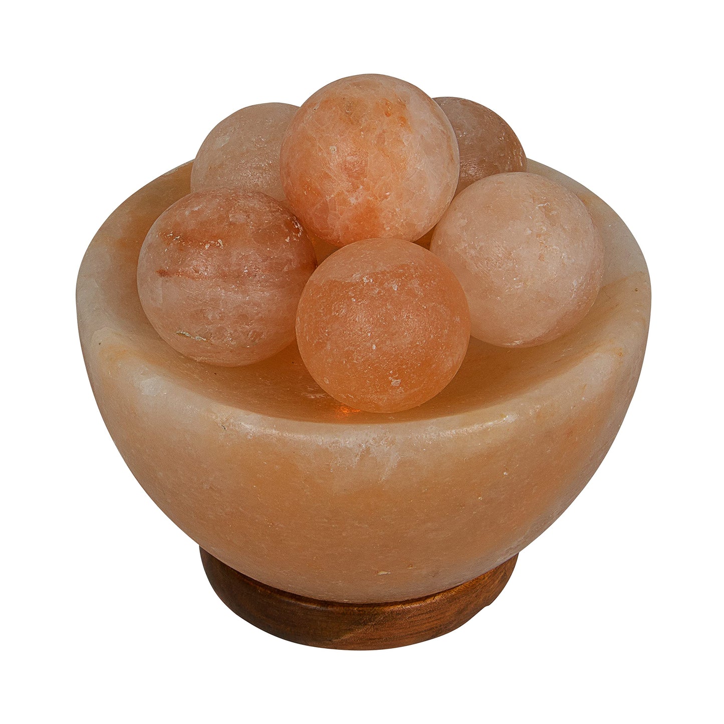 Spantik Himalayan Fire Bowl Salt Lamp with Massage Balls