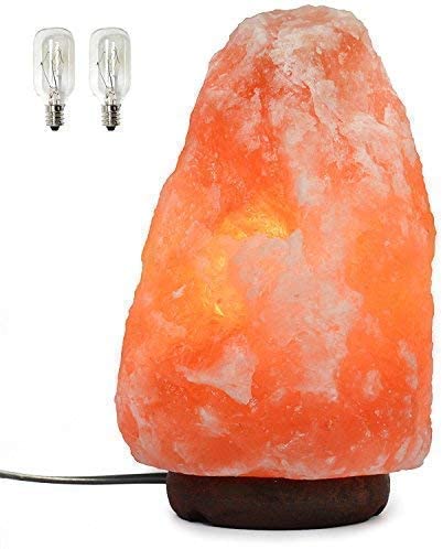 thumbnail image 2 of Night Light Pursalt Himalayan Salt Lamp Plug In 2 Pack, 360 Degree Adjustable Wall Plug & Extra 4 Replacement Bulbs Bathroom Bedroom , Pink Crystal Rock Salt Hand Crafted Cylinder Rock Lights 2 of 13