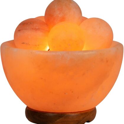 Spantik bowl shape salt lamp with massage balls