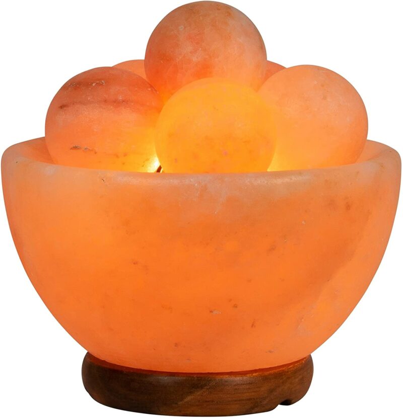 Spantik bowl shape salt lamp with massage balls